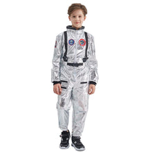 Load image into Gallery viewer, Silver Spaceman Jumpsuit Boys Astronaut Costume for Kids Halloween Cosplay Children Pilot Carnival Party Fancy Dress
