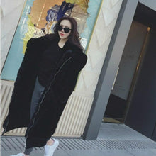Load image into Gallery viewer, Women Faux Fur Long Coat Loose Jacket Hoodie Baggy Oversized Loose Winter Coat
