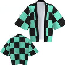 Load image into Gallery viewer, Anime Demon Slayer Kimetsu No Yaiba Tanjiro Kamado Cosplay Cape Costume Men Kimono Plus Size Jackets Halloween Party
