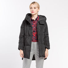 Load image into Gallery viewer, Women Fall Winter Jacket Coat Parka Cotton Medium Long Hooded Solid Color M-2XL
