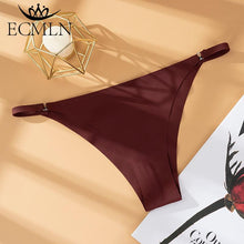 Load image into Gallery viewer, Ultra Thin Panties Sexy Seamless Low Waist Briefs Ice Silk Cotton Crotch Underwear
