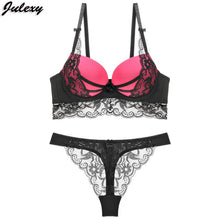 Load image into Gallery viewer, Sexy Push Up Bra Set Lace Panty Set Women Bra Brief Set
