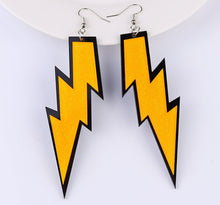 Load image into Gallery viewer, 6 Color Acrylic Neon Dangle Drop Earrings for Women Exaggerated Retro Fluorescent Green Lightning Long Earring Bar Party Jewelry
