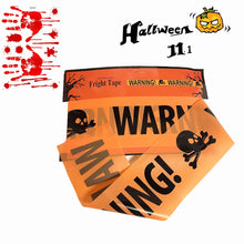 Load image into Gallery viewer, 6Mx8CM Halloween Warning Tape Signs Halloween Props Danger Warning Line New Isolation Belt Sign Party Outdoor Garden Decor
