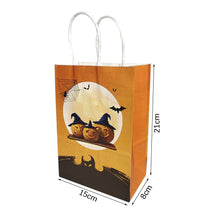 Load image into Gallery viewer, 6Pcs Halloween Paper Bags Ghost Pumpkin Orange Biscuit Candy Gift Bags for Kids Halloween Party Decoations Supplies 21x15x8cm
