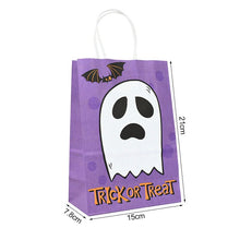 Load image into Gallery viewer, 6Pcs Halloween Paper Gift Bag Trick Or Treat Pumpkin Ghost Candy Cookie Snack Treat Bags Kids Halloween Party Gift Packaging
