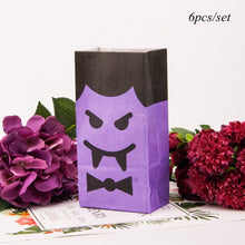 Load image into Gallery viewer, 6PCS Halloween Paper Candy Box Gift Bags Colorful Cat Pumpkin Bat Cookie Candy Boxes Happy Halloween Party Kid Gifts Supplies
