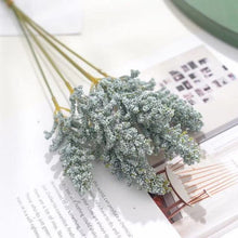 Load image into Gallery viewer, 6Pcs/Pack Artificial Vanilla Mini Foam Berry Spike Artificial Flowers Bouquet for Home Plant Wall Decoration Cereals Plant Heap
