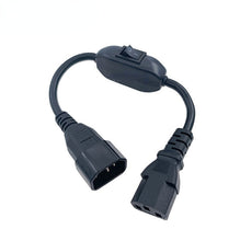 Load image into Gallery viewer, C14-C13 Extension Power Cord,IEC 320 C13 Female to C14 Male with10A On/Off Switch Power Adapter Cable Fr PDU UPS,1pcs
