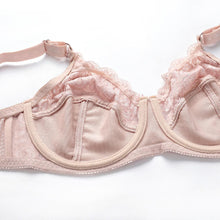 Load image into Gallery viewer, Women's Non Padded Lace Brassiere Sheer Underwire Plus Size Stripe Ultra-thin Bras Large Underwear

