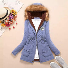 Load image into Gallery viewer, Winter Womens Warm Coat Hooded Jacket Slim Winter Outwear Coats
