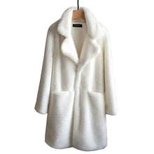 Load image into Gallery viewer, Fashionable Plus Size Thick Fur Coat Imitation Mink Fur Slim Mid-length Coat

