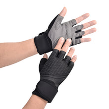Load image into Gallery viewer, Fitness Gloves Half Finger Dumbbell Weightlifting Yoga Non-Slip Lengthened Wrist Gloves
