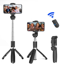 Load image into Gallery viewer, Tripod Selfie Stick Adjustable Rotating Wireless Bluetooth Remote Control Tripod Stand for Photo Tak

