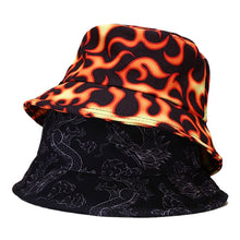 Load image into Gallery viewer, Spring Summer Blue Sky Clouds Flame Bucket Hat for Men Women Outdoor Fashion Hip Hop Fishman Hat Bob Boys Girls Travel Panama
