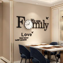 Load image into Gallery viewer, Family Modern Design Home Decor   Mirror Stickers Large Decorative Clocks Living Room Quartz Watch
