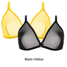 Load image into Gallery viewer, Varsbaby Women Sexy 2Pcs  See-Through Plus Size Sexy Lingerie Bra
