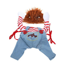 Load image into Gallery viewer, Deadly Doll Halloween Scary Dog Costumes Funny Pet Clothes Adjustable Cosplay Clothing Set for Medium Large Dogs Bulldog
