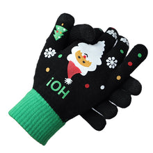 Load image into Gallery viewer, Five Finger Touch Screen Knitting Game Warm Thickened Cartoon Riding Knitting Wool Gloves
