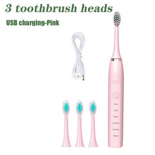 Load image into Gallery viewer, Ultrasonic Electric Toothbrush Rechargeable Tooth Brushes Washable Electronic Whitening Teeth Brush
