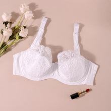 Load image into Gallery viewer, Women's Large Size Bras 75E 80E 85E 90E 95E 100E Female Plus Size Lace Underwear Unlined Ultra Thin Soft Cotton Bras
