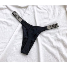 Load image into Gallery viewer, Sexy Women Pantie Crystal Rhinestone Underwear Thongs Low Rise Fitness Gym UnderwearPanties
