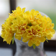Load image into Gallery viewer, 6pcs Silk Stamen Artificial Flower Bouquet Wedding Party Decoration DIY Handmade Wreath Gift Scrapbooking Craft Fake Flowers
