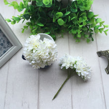 Load image into Gallery viewer, 6pcs Silk Stamen Artificial Flower Bouquet Wedding Party Decoration DIY Handmade Wreath Gift Scrapbooking Craft Fake Flowers
