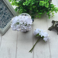 Load image into Gallery viewer, 6pcs Silk Stamen Artificial Flower Bouquet Wedding Party Decoration DIY Handmade Wreath Gift Scrapbooking Craft Fake Flowers
