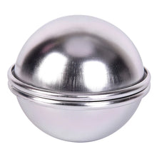 Load image into Gallery viewer, 6pcs/set New Bath Bomb Molds Aluminum Alloy Ball Sphere Bath Bomb Mold Cake Baking Pastry Mould
