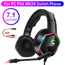 Load image into Gallery viewer, RGB Gaming Headset,7.1 Stereo Gamer Headphones with Microphone For PC PS4 PS5, Over Ear Noise Canceling Computer Phone Earphones
