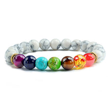 Load image into Gallery viewer, 7 Chakra Bracelet Men Black Lava Tiger Eye Stones Healing Balance Beads Reiki Buddha Prayer Natural Stone Yoga Bracelets Bangles
