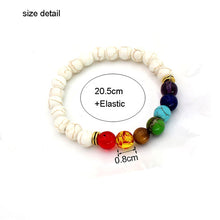 Load image into Gallery viewer, 7 Chakra Healing Beaded Bracelet Natural Lava Stone Tiger Eye Beads Bracelet 8MM For Women Men Fashion Yoga Jewelry
