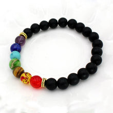Load image into Gallery viewer, 7 Chakra Healing Beaded Bracelet Natural Lava Stone Tiger Eye Beads Bracelet 8MM For Women Men Fashion Yoga Jewelry
