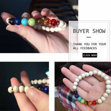 Load image into Gallery viewer, 7 Chakra Healing Beaded Bracelet Natural Lava Stone Tiger Eye Beads Bracelet 8MM For Women Men Fashion Yoga Jewelry
