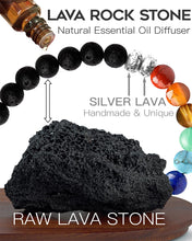 Load image into Gallery viewer, 7 Chakra Healing Beaded Bracelet Natural Lava Stone Tiger Eye Beads Bracelet 8MM For Women Men Fashion Yoga Jewelry
