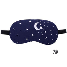 Load image into Gallery viewer, 7 Patterns Sleeping Mask Eyepatch Soft Eye Sleep Mask Fashion Striped Moon Style Creative Travel Relaxing Sleeping Aid Blindfold
