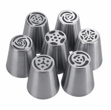 Load image into Gallery viewer, 7Style Russian Tulip Icing Piping Nozzles Stainless Steel Flower Cream Pastry Tip Kitchen Cupcake Cake Decorating Tools
