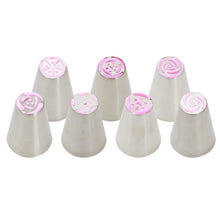 Load image into Gallery viewer, 7Style Russian Tulip Icing Piping Nozzles Stainless Steel Flower Cream Pastry Tip Kitchen Cupcake Cake Decorating Tools
