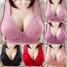 Load image into Gallery viewer, Women Front Hook Push Up Bra Ladies Solid Color Seamless Brassiere 3/4 Coverage Soft Comfortable Bralette Underwear
