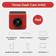 Load image into Gallery viewer, 70mai Dash Cam A400 1440P Resolution 145° FOV Car DVR Dual Channel Front and Back Sight Cam APP Control Multi DVR Car Recorder
