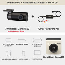 Load image into Gallery viewer, 70mai Dash Cam A400 1440P Resolution 145° FOV Car DVR Dual Channel Front and Back Sight Cam APP Control Multi DVR Car Recorder
