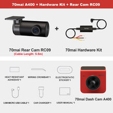 Load image into Gallery viewer, 70mai Dash Cam A400 1440P Resolution 145° FOV Car DVR Dual Channel Front and Back Sight Cam APP Control Multi DVR Car Recorder
