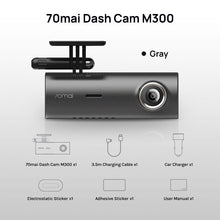Load image into Gallery viewer, 70mai Dash Cam M300 1S upgrage version Car DVR 1296P Night Vision 70mai M300 Cam Recorder 24H Parking Mode WIFI &amp; App Control
