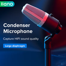 Load image into Gallery viewer, USB Condenser Gaming Microphone Adjustable Wired Cardioid Full Metal Microphone
