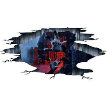 Load image into Gallery viewer, 12 Styles Horror Halloween Decoration 2023 Skull Bones 3D Floor Sticker Ghost Pumkin Festival Decor Flame Spider Wallpaper
