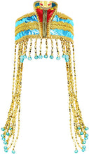 Load image into Gallery viewer, Women's Egyptian Headband Snake Beaded Headpiece Women's Egyptian Costume Accessory Beaded Headdress
