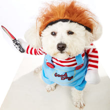 Load image into Gallery viewer, Impoosy Halloween Dog Costume Funny Pet Doll Clothes Cosplay Party Apparel Outfits for Small and Medium Dogs Cats (M,Neck:9-11)
