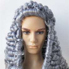Load image into Gallery viewer, Cosplay Men and Women Judge Special Wig  Curly Wig Gray Wig without Bangs Wig
