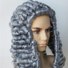 Load image into Gallery viewer, Cosplay Men and Women Judge Special Wig  Curly Wig Gray Wig without Bangs Wig
